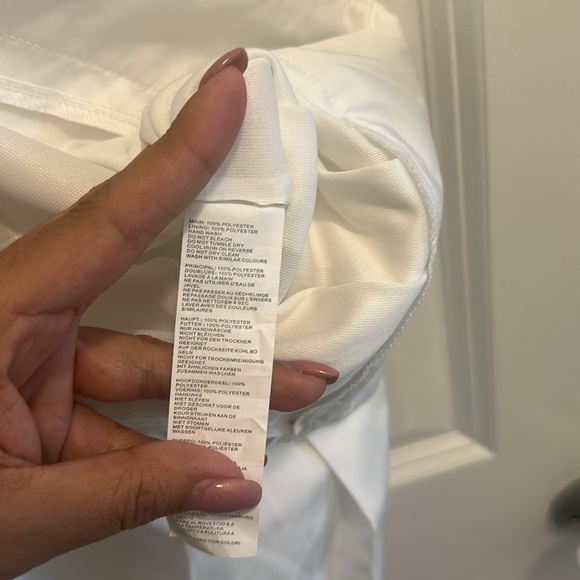 Nasty Gal Crisp White Trousers High Waist Pants Size 6 Wide Leg - Picture 10 of 11